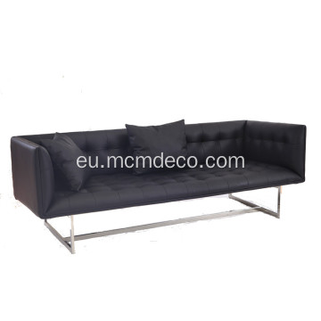 Edward 3 eserlekuko larruzko sofa modernoa